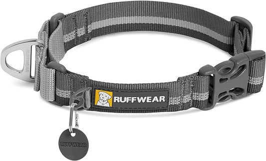 Ruffwear, Web Reaction Dog Collar, Martingale Collar for On-Leash Walking, Granite Gray, 20"-23"