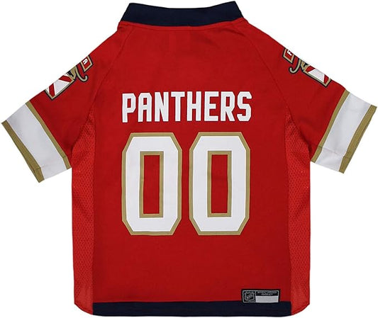 Pets First NHL Florida Panthers Jersey for Dogs & Cats, X-Small. - Let Your Pet Be A Real NHL Fan!