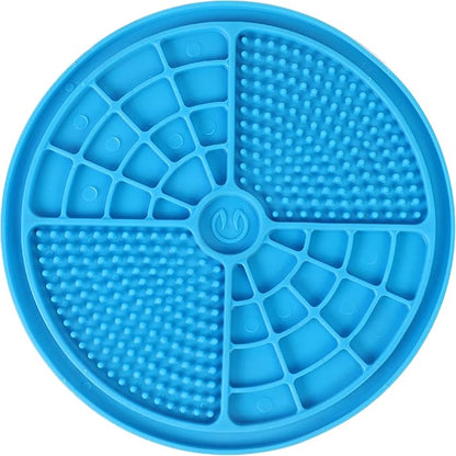 Hyper Pet IQ Treat Mat, Lick Mat for Dogs & Cats, Dental Care, Boredom Buster, Textured Surface, Suction Cups, 7.88x0.25x7.88in, Blue/Purple