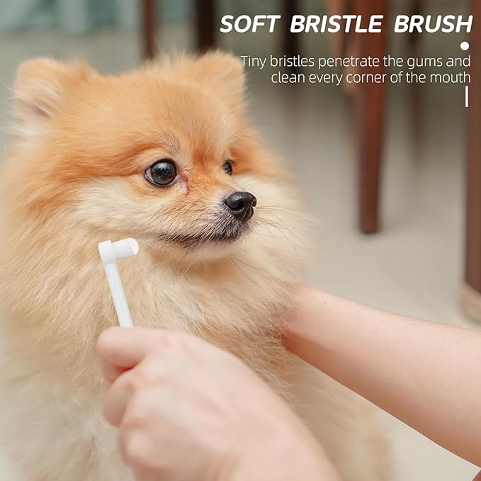3Pcs Pet Toothbrush with Ultra Soft Nano Bristles, Dog Toothbrushes, Pet Cat Dental Care Oral Hygiene Toothbrush for Sensitive Pet Teeth Gums, Puppy Kitten Toothbrush