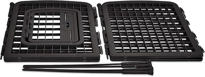 Amazon Basics 8-Panel Octagonal Plastic Pet Pen Fence Enclosure With Gate - 64 x 64 x 34 Inches, Black