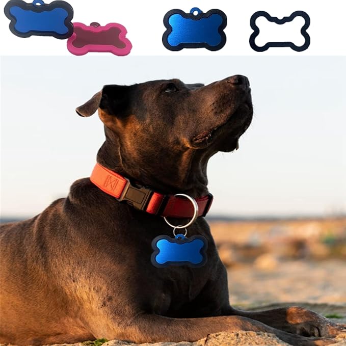 6 Pack Silicone Dog tag Silencer Quiet Noisy pet tag Sleeve Personalize pet ID Tags Protector Lightweight pet tag Silencer with 6 Colors