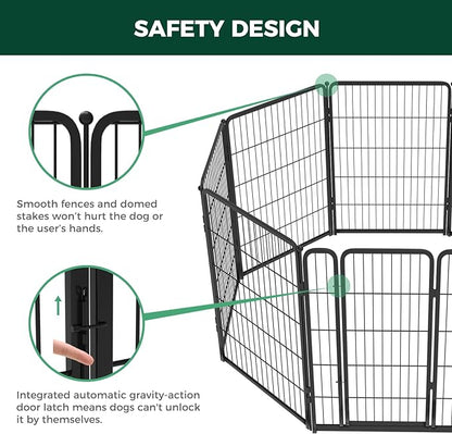 FXW Homeplus Dog Playpen Designed for Indoor Use, 40" Height for Large Dogs, Black│Patented