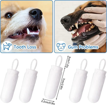 20 Pcs Microfiber Fingerbrush for Dogs Soft Finger Toothbrush Pet Dental Finger Brush for Dog Cat Teeth Cleaning Remove Plaque and Tartar