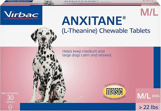 Virbac ANXITANE® Chewable Tablets, Medium/Large Dog, 100 mg, 30 Count