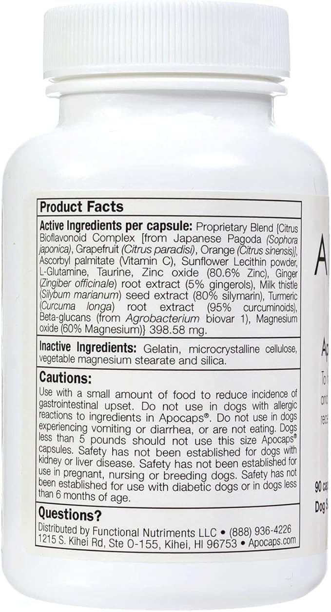 Apocaps CX Apoptogen for Dogs (Pack of 2 Boxes)- 90 Count Each