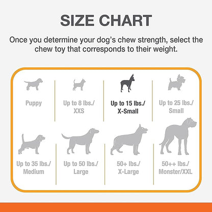 Nylabone Power Chew Classic Bone Chew Toy for Dogs, Durable Dog Toys for Aggressive Chewers, Chicken Flavor, X-Small/Petite - Up to 15 lbs. (1 Count)