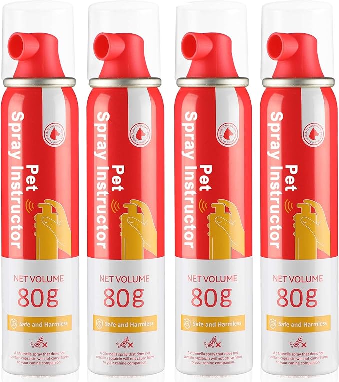 Corrector Spray Dog Trainer, 80ml 4 Pack Corrector Spray for Dogs to Stops Barking, Food Stealing, Dog Fights, Attacks & Unwanted Dog Behaviour, Safe
