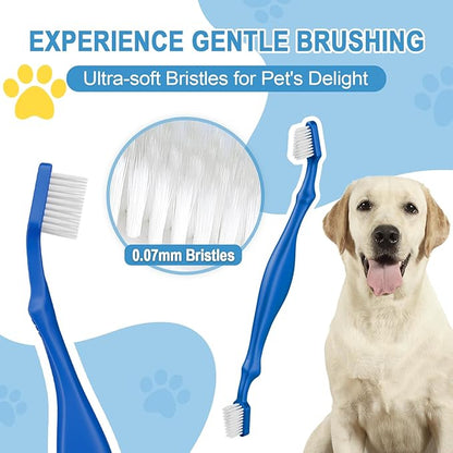 Comfort Grip Canine Toothbrush for Large Dogs - Ergonomically Designed for Easy Dental Care for Large Dogs Dog Dental Cleaning - L