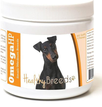 Healthy Breeds Manchester Terrier Omega HP Fatty Acid Skin and Coat Support Soft Chews 60 Count