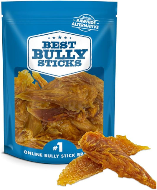 Best Bully Sticks Chicken Breast Dehydrated Dog Treats - Chicken Fillet Treats for Dogs 8 oz. - All Natural High Protein Real Chicken Premium Jerky Dog Chews - Grain Free Dog Treats