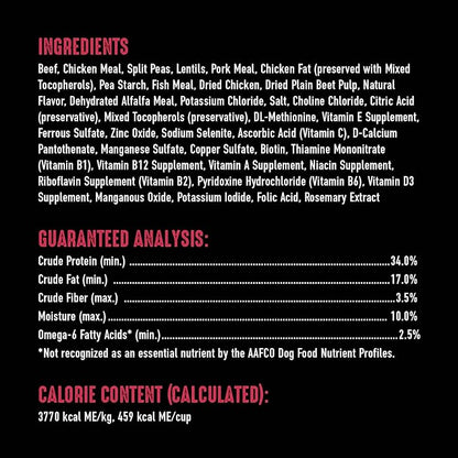 CRAVE Grain Free High Protein Adult Dry Dog Food, Beef, 12 lb. Bag
