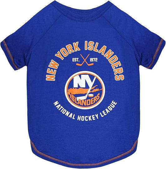 Pets First NHL New York Islanders Tee Shirt for Dogs & Cats, X-Small. - are You A Hockey Fan? Let Your Pet Be an NHL Fan Too!