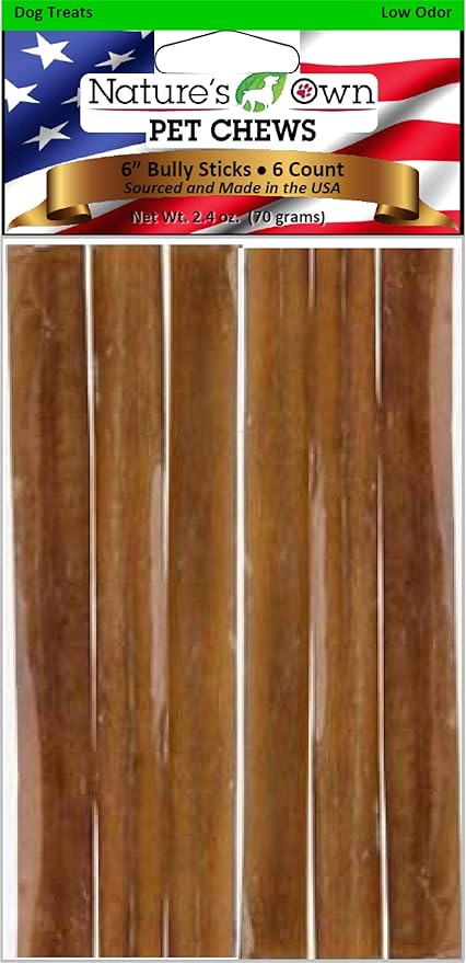 Nature's Own USA Low Odor Bully Sticks Dog Chew