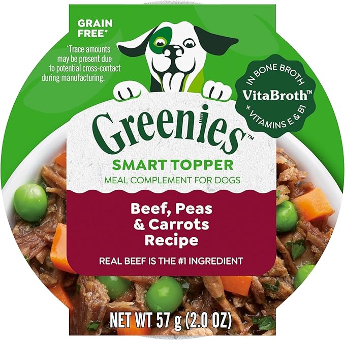 Variety (10) Greenies Smart Wet Dog Food Topper (2-oz Each) with AuroraPet Wipes
