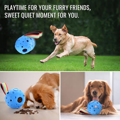 Fillable Dog Chew Toy, Treat Tray for Frozen Dog Food, DIY Fillable Rubber Treat Toy and Silicone Molds, Sturdy Chew Enrichment Stimulation Toys (Blue)