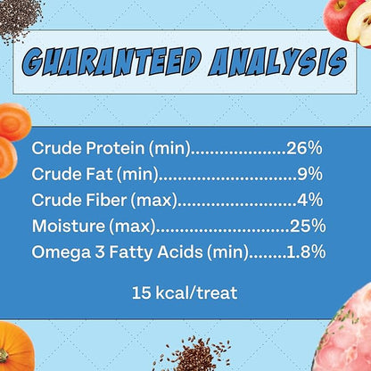Fish, Pumpkin, Apple Grain-Free Dog Treats (5oz, 1-Pack) | USA Wild-Caught Human Grade Fish | Hypoallergenic, Chicken-Free | Best Training Treats | Puppies & Senior Dogs | Low Fat Dog Treats