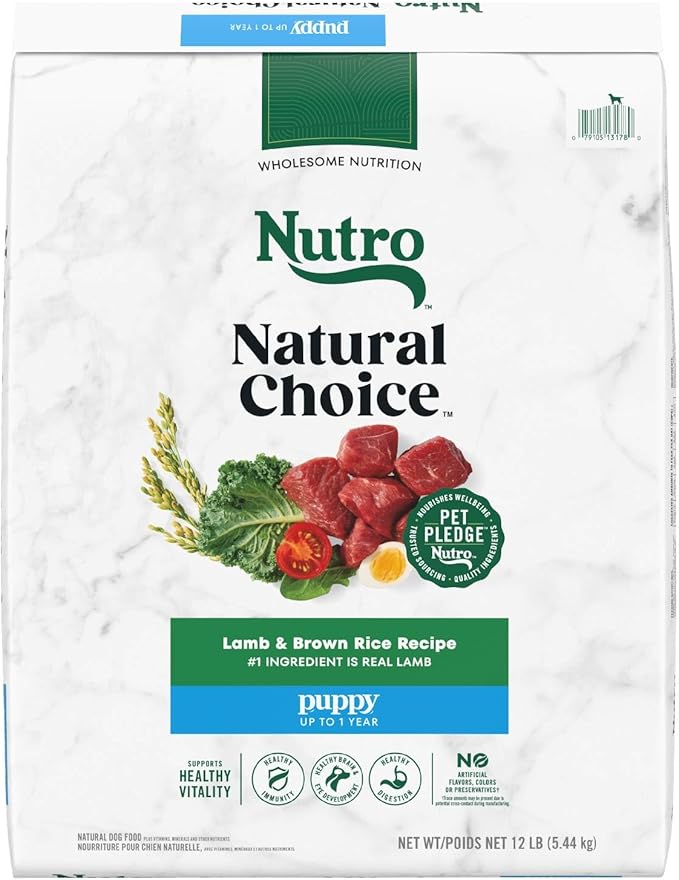 Nutro Natural Choice Puppy Dry Dog Food, Lamb & Brown Rice Recipe, 12 lb. Bag