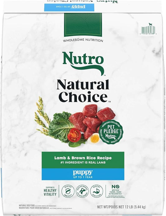 Nutro Natural Choice Puppy Dry Dog Food, Lamb & Brown Rice Recipe, 12 lb. Bag