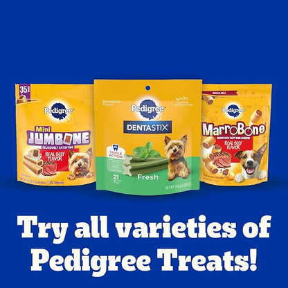 Pedigree Dentastix Toy & Small Breed, Original, Beef Flavor & Fresh Variety Pack, 2.36 lb. Pack