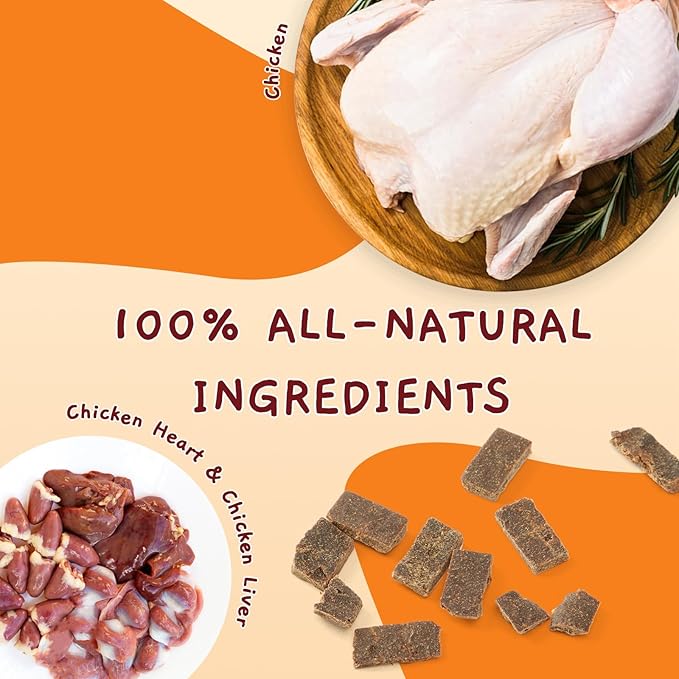 Jungle Calling Dog Treats, Natural High Protein Dog Training Treats with Real Chicken, Soft Puppy Jerky Bites, Grain Free Biscuits Snacks, Easy to Digest