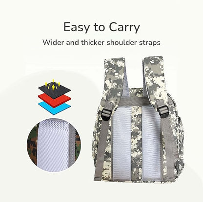 Cat Backpack Carrier for Cats and Small Dogs, Breathable Cat Bubble Backpack, Airline Approved Pet Travel Carrier for Hiking Camping & Outdoor(CamoGrey)