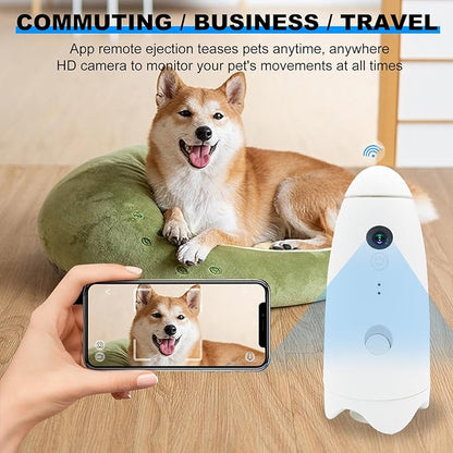 Pet Camera Treat Dispenser, Visible Range 360° Dog Camera,Remote Monitoring of Amusing Pet Feeder,1080p Camera, Live Video, Auto Night Vision Rotatable,Suitable for Dogs and Cats or Other Pets.