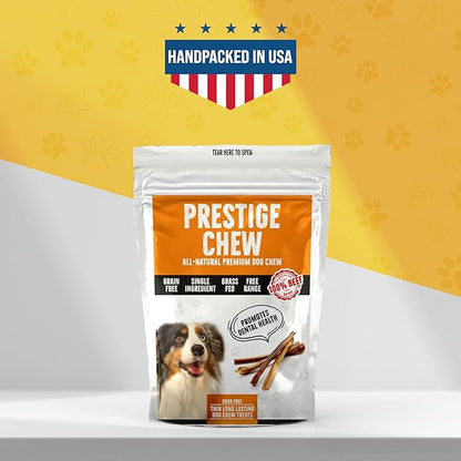 12 Pack 12 Inches Bully Sticks - Natural Beef Stick for Dogs, Long Lasting Tasty Dental Treats, Chewing Bones for Dog, Odorless Bullie Sticks, Bully Bones Made for Dog & Puppies