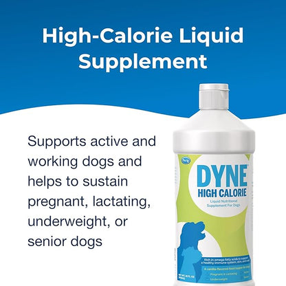 Dyne High Calorie/Weight Gainer Liquid for Dogs, 32 oz - Pack of 2