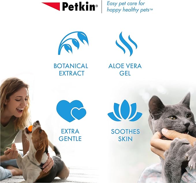Petkin Jumbo Pet Eye Wipes, 80 Extra Moist Wipes - Gentle Eye Cleansing Wipes Remove Dirt, Discharge, & Tear Stains - Safe, Convenient, & Easy to Use Pet Wipes for Dogs, Cats, Puppies & Kittens