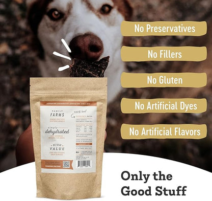 Farm Hounds Beef Liver Jerky Treats for Dogs, Premium Dried Dog Treats, High Protein Training Treat for Small & Large Dogs, Natural & Healthy Dog Treats, Made in USA, Beef Liver 4oz