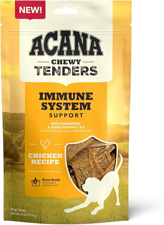 ACANA Chewy Strips Dog Treats, Chicken, Chewy Poultry Treats, 4oz
