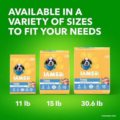 IAMS Smart Puppy Large Breed Dry Dog Food with Real Chicken, 30.6 lb. Bag