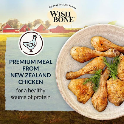 Wishbone Roost New Zealand Chicken Dry Dog Food, Gluten-Free, Grain-Free Formula for Overall Pet Health - 4 lb