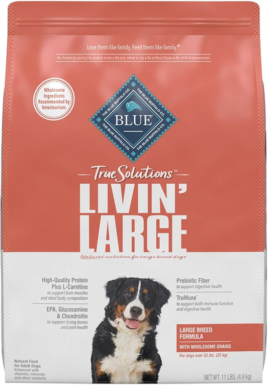 Blue Buffalo True Solutions Livin' Large Natural Large Breed Adult Dry Dog Food, Chicken 11-lb