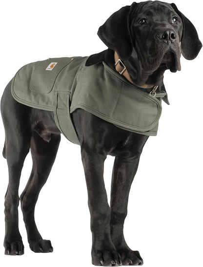 Carhartt Firm Duck Insulated Dog Chore Coat Army Green/Brass , Large