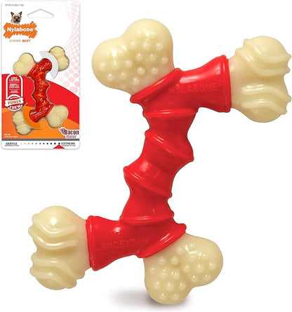 Nylabone Power Chew Double Bone Long Lasting Chew Toy for Dogs X-Small - Up to 15 lbs.
