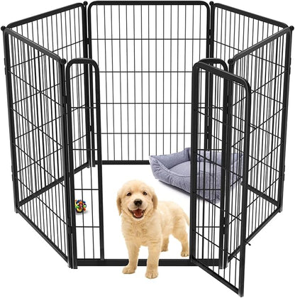 FXW Homeplus Dog Playpen Designed for Indoor Use, 40" Height for Large Dogs, Black│Patented