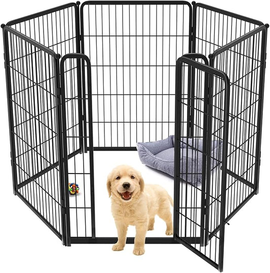 FXW Homeplus Dog Playpen Designed for Indoor Use, 40" Height for Large Dogs, Black│Patented