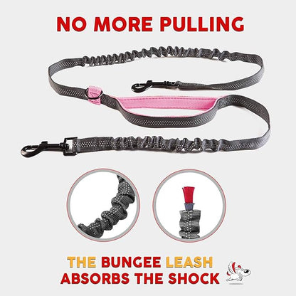 Exquisite Double Running Waist Leash for Large Dogs | Retractable Dog Leash 2 Dogs | Hands Free Leash for for Large Dogs | Two Dog Leash for Large Dogs | Leash for Big Dogs | HandsFree Dog Leash