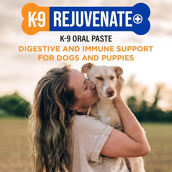 K9 Rejuvenate+ Canine Oral Paste (60g Oral Syringe, Pack of 1) Digestive and Immune Support for Dogs - Dog Supplements for Digestion