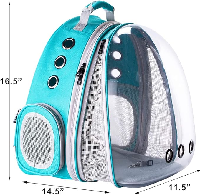 Front Expandable Cat Backpack Carrier, Fit up to 20 lbs, Space Capsule Bubble Window Pet Carrier Backpack for Large Fat Cat and Small Puppy
