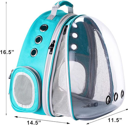 Front Expandable Cat Backpack Carrier, Fit up to 20 lbs, Space Capsule Bubble Window Pet Carrier Backpack for Large Fat Cat and Small Puppy