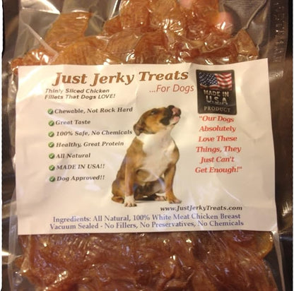 Natural Chicken Jerky Dog Treats - 1 Ingredient. USA Made. No Fillers. No Chemicals. 1lb.