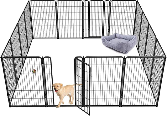 FXW Homeplus Dog Playpen Designed for Indoor Use, 45" Height for Large Dogs, Black│Patented