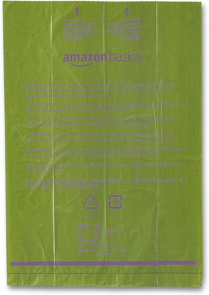 Amazon Basics Dog Poop Bags With Dispenser and Leash Clip, Lavender Scented, 540 Count, 36 Pack of 15, 13 Inch x 9 Inch