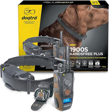 Dogtra 1900S HANDSFREE PLUS Boost and Lock, Remote Dog Training E-Collar, HANDSFREE SQUARE, 3/4-Mile Range, Rechargeable, Waterproof, High-Output, 1 Dog System, eCollar for Medium, Large Dogs