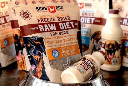 Boss Dog Brand Complete & Balanced Freeze Dried Raw Diet for Dogs Chicken Recipe, 12-oz Bag…