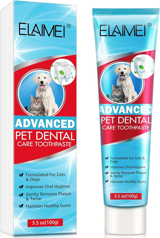 Dog Toothpaste Pet Dental Care: Dog Teeth Cleaning Kit Pets Dog Toothpaste for Dogs and Cats Teeth Cleaning Fresh Breath