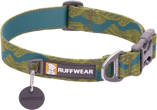 Ruffwear, Flat Out Dog Collar (Formerly Hoopie), Webbing Collar for Walking and Everyday Use, New River, 20"-26"